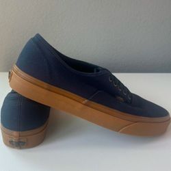 Navy Blue Vans with Gum Sole