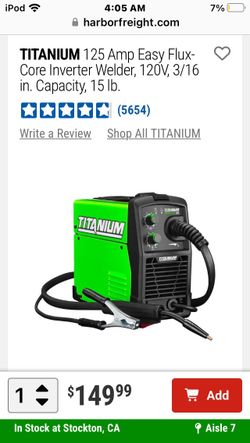 Titanium 125 Amp Flux-Core Inverter Welder