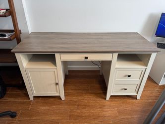 60" Office Desk - Antique White