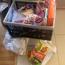 Basketful Of Arts And Crafts Materials 