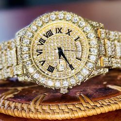 White Sapphire Gold Plated Watch