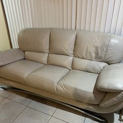 Leather Sofa and Loveseat 