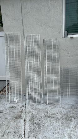 Wire Shelves With Wall Mounts And Brackets