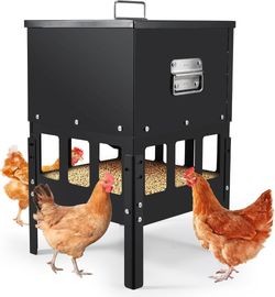 Large Metal Chicken Feeder with Stand