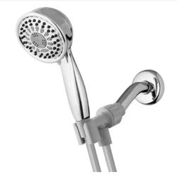 5-Spray Wall Mount Handheld Shower Head 1.8 GPM in Chrome=E5-483