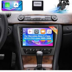 [2+64G] Android Car Radio for Mercedes Benz E Class W211 / CLS Class 2005-2008 - 9 Inch Touchscreen Car Stereo - Wireless Carplay and Android Auto/HiF