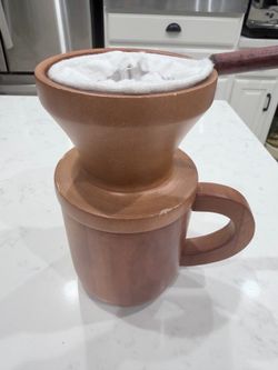 Wooden coffee pour over set