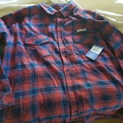 Mens Large HURLEY flannel Shirt***BRAND NEW**
