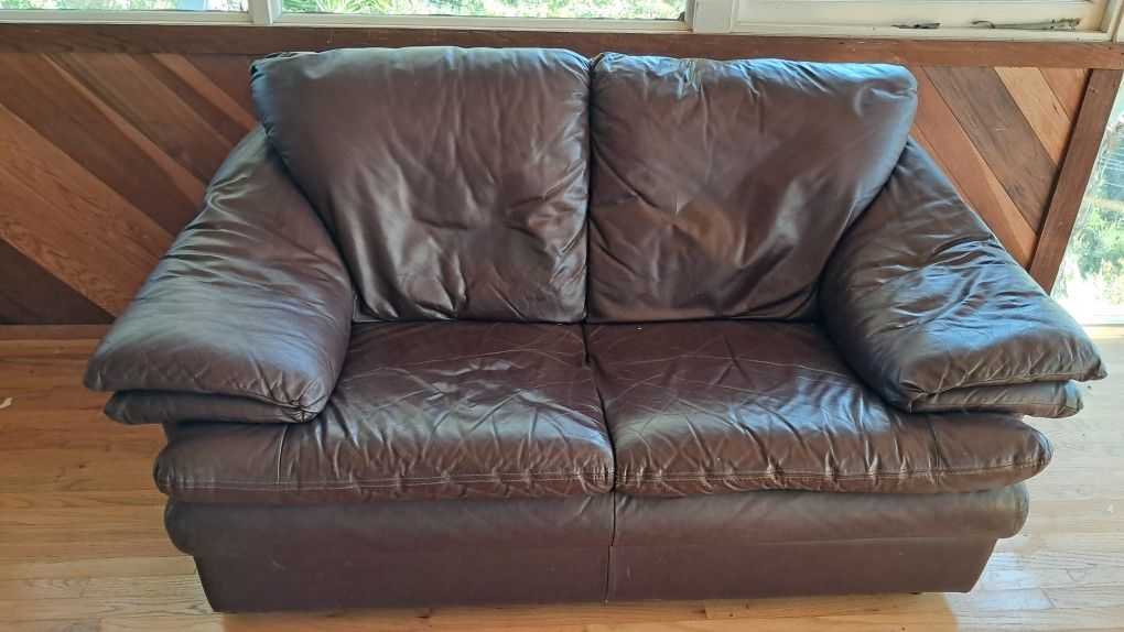 Italian Leather Couch Set