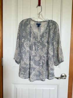 Old Navy Paisley Sheer Blouse