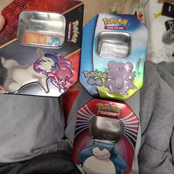 Pokemon tin boxes