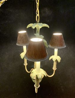 Green leafy chandelier