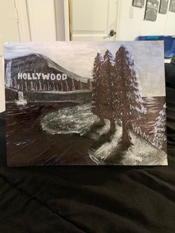 Sunset hollywood landscape painting