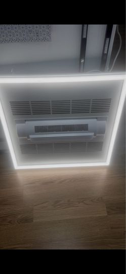 : Modern 2x2 Drop Ceiling LED Light Panel with Integrated Air Fan – Brand New