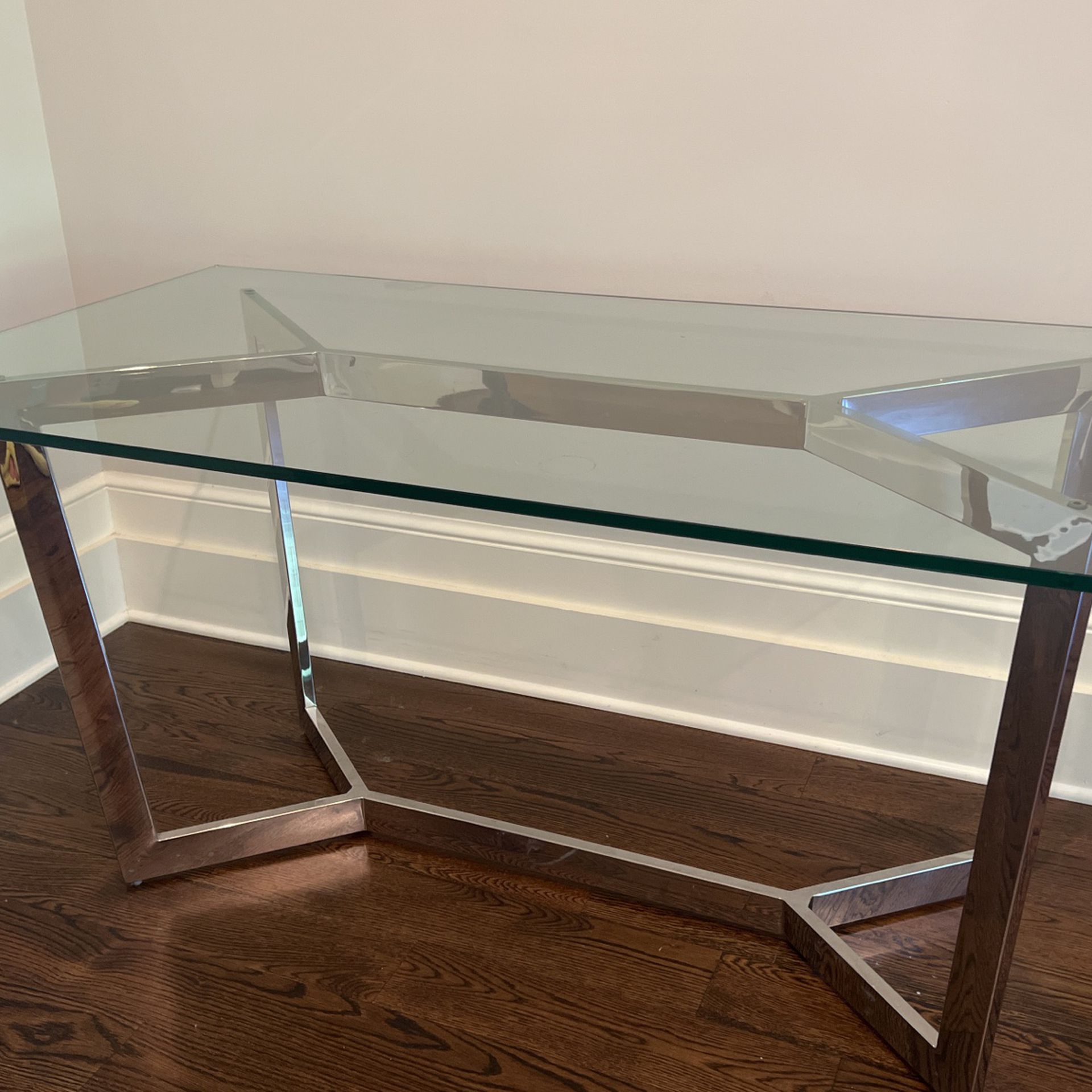 Large Glass Top Desk