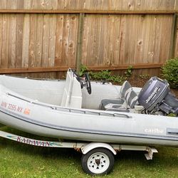 Caribe Dinghy and Trailer 