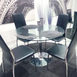 Dining Chairs 4 - High Back Chrome Legs