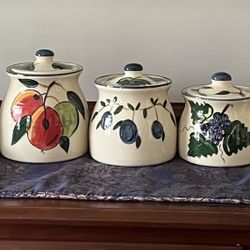 9 Piece Buckeye Stoneware Pottery Set