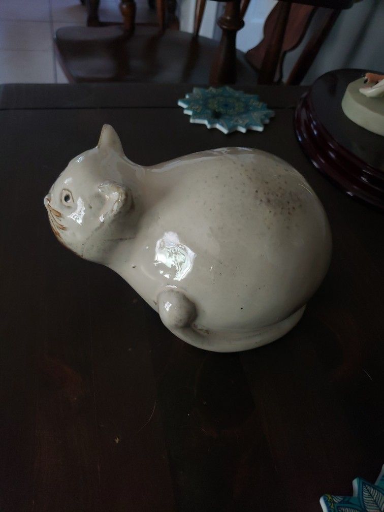 Glazed Pottery Cat.