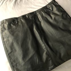 Sexy Leather Miniskirt 