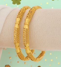 2-Piece Dubai Women’s Luxury Fashion Bracelets – Elegant Everyday & Wedding Jewelry