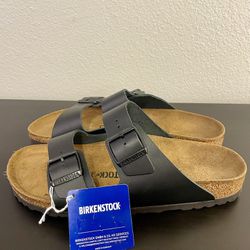 Brand New Men’s Size 9 Birkenstocks. Black. With Tags And Box!