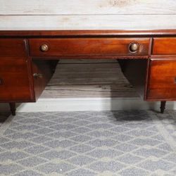 Ethan Allen Solid Wood Desk with pullout extensions – Delivery Included