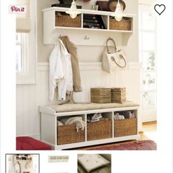 Pottery barn Entryway Shelf And Bench 