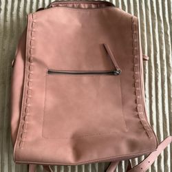 Pink Suede Book bag Purse