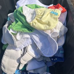Huge stash of cloth diapers