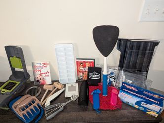 Lot of Kitchen and Household Items (Chopper & Sewing Machine Included)