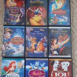 Lot of 9 Classic Disney DVDs