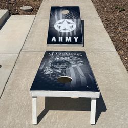 Custom Army/Marine Cornhole Boards