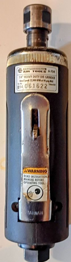 Napa 1/4" Heavy Duty Pneumatic Die Grinder, Model 6-754