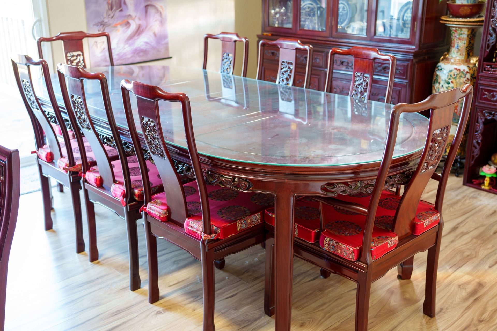 Chinese Oriental Rosewood Furniture Dining Table
