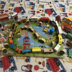 All Wooden Pieces Toy Train Set  