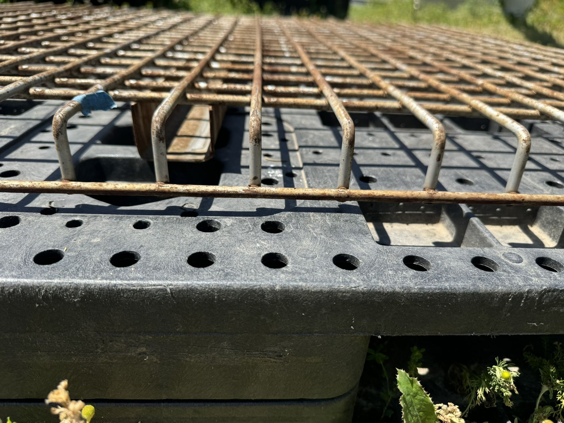 1/4” Steel Shelving Grating 43 1/4 X 44 1/4 With 2” C Channel