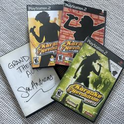 PS2 Karoke Revolution Vol 1-3 + GTA San Andreas 