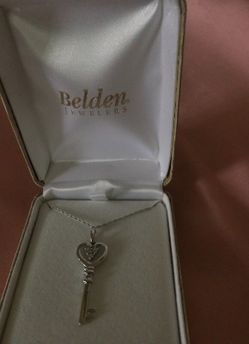Sterling silver Key To My Heart necklace