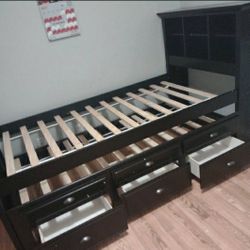 Twin/Twin Bedset W/3 Storage Drawers & Shelf(Mattress Included:$739)