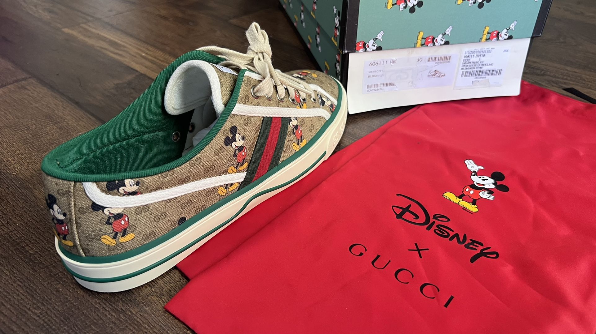 Gucci x Disney Tennis 1977 Mickey Mouse GG Supreme Monogram Sneakers