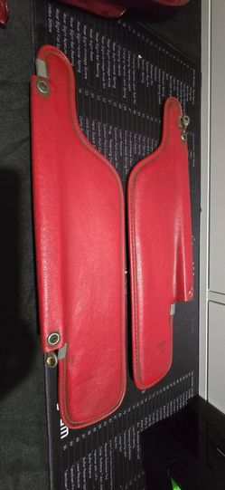 ORIGINAL GM 1(contact info removed) 1(contact info removed) 1967 Corvette Red Sun Visor Set Visors OEM