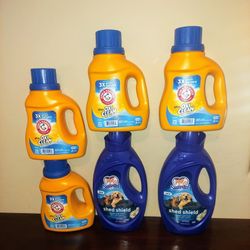Laundry Supplies Bundle (4 Detergent  & 2 fabric Softeners)