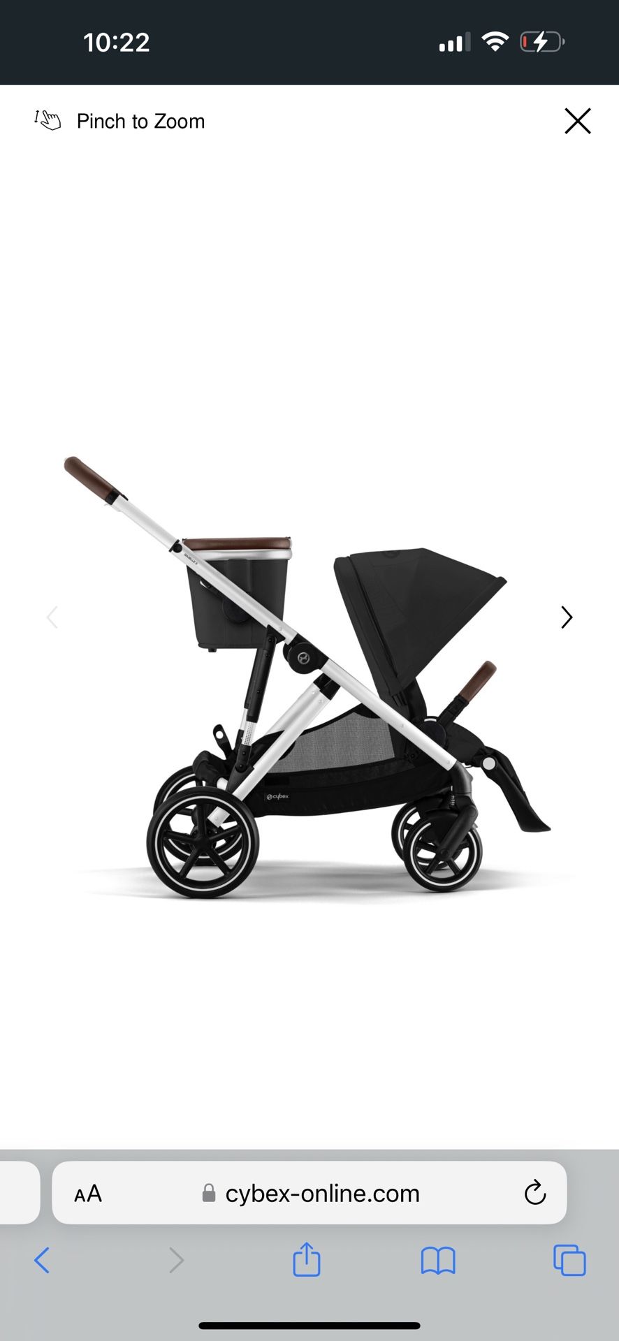 Black Cybex Gazelle S Modular Stroller Set