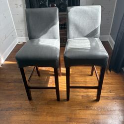 2 Grey Bar Stools