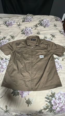 Welcome skateboard zip up work twill work shirt