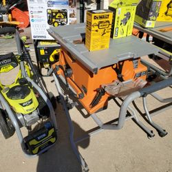 Powers Washer, Jumpstart, Tables Saw Ridged 