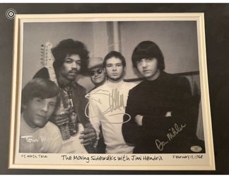 Signed Autographed The Moving Sidewalks with Jimi Hendrix February 17, 1968