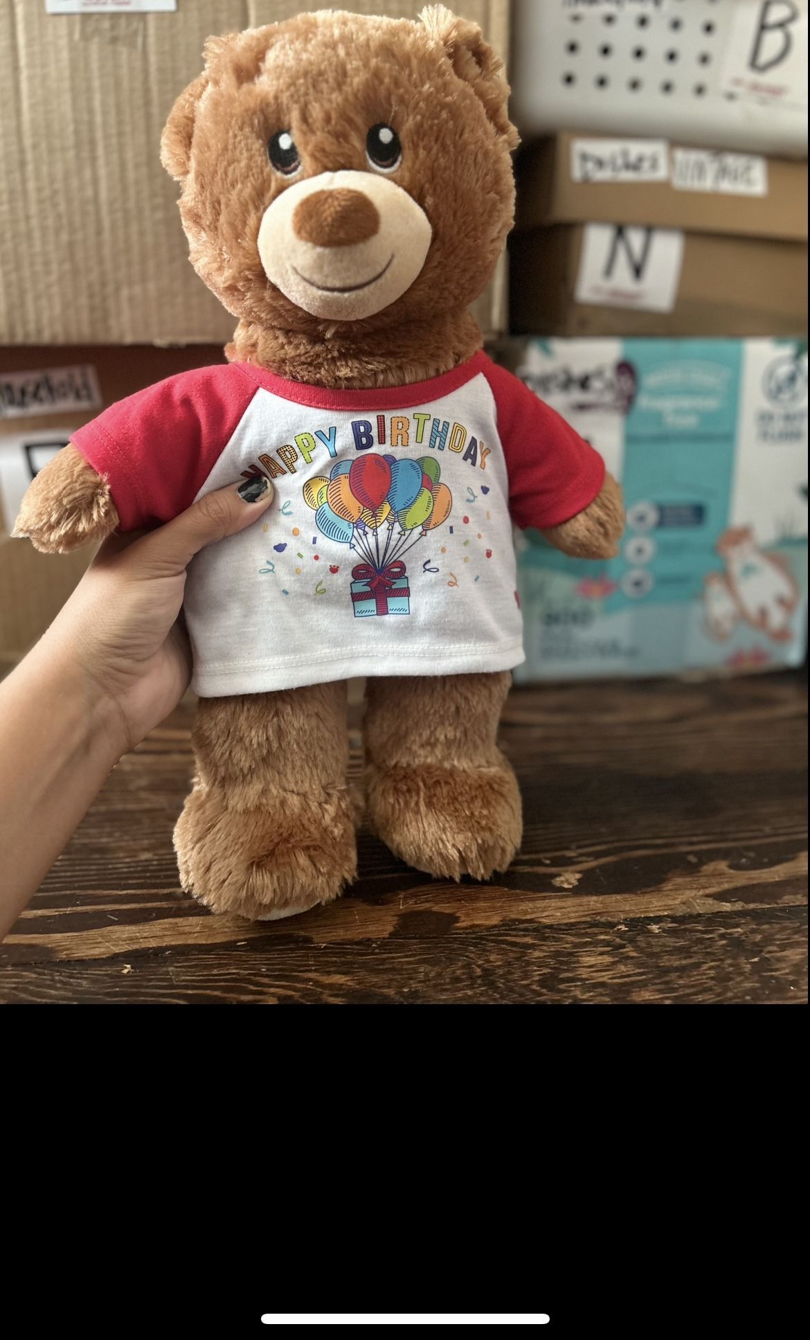 Birthday BEAR STUFFED ANIMAL