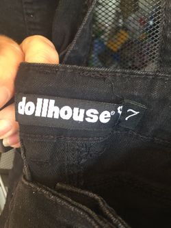 Dollhouse black overalls size 7